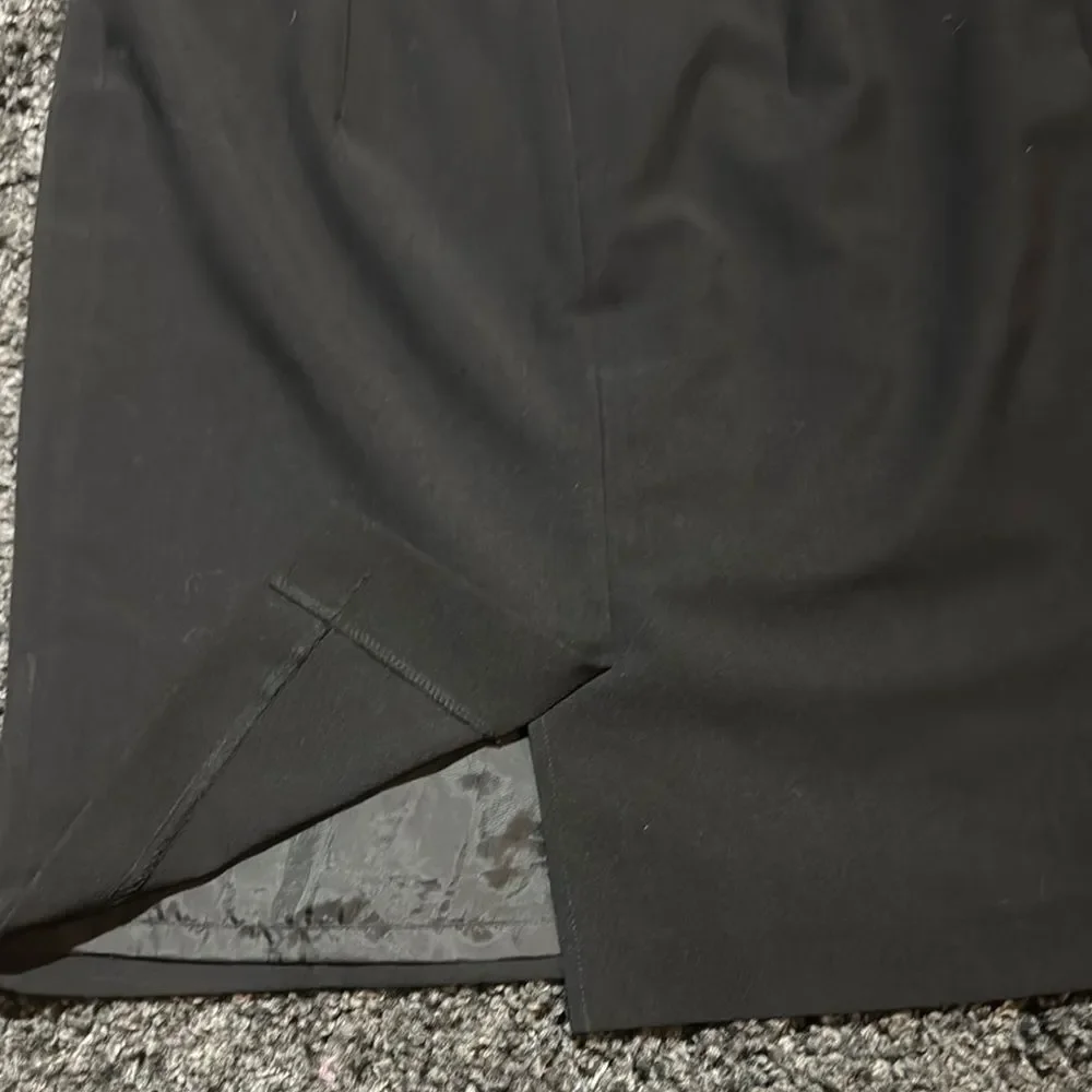 Classic Black Women's GEORGE Pencil Skirt with Back Split Size 8 - Picture 4 of 9